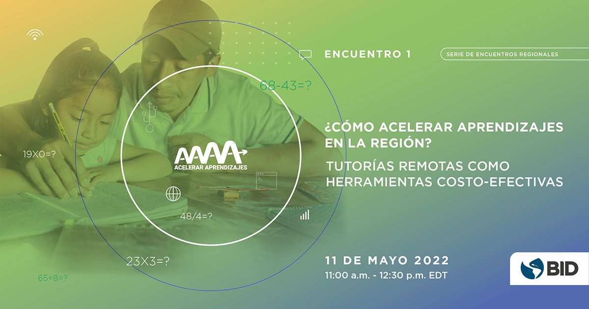 BID revela el poder de las tutorías remotas para superar el rezago educativo  